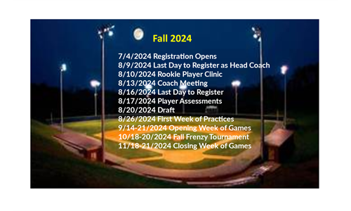 Fall 2024 Schedule