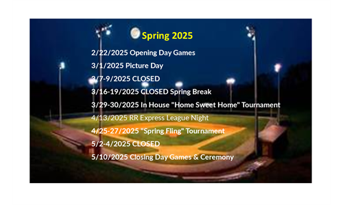 Spring 2025 Schedule